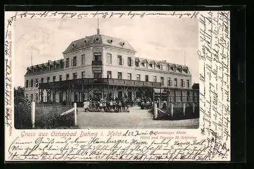 AK Dahme i. Holst., Hamburger Heim, Hotel und Pension