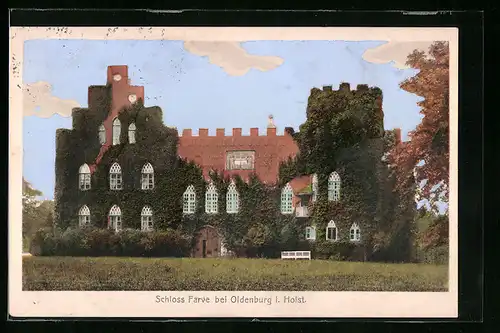 AK Oldenburg i. Holst., Blick zum Schloss Farve