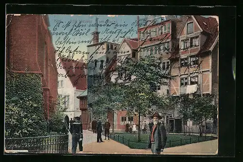 AK Kiel, Alte Häuser am Markt