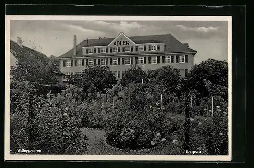 AK Hagnau, Strandhotel Adler u. Garten