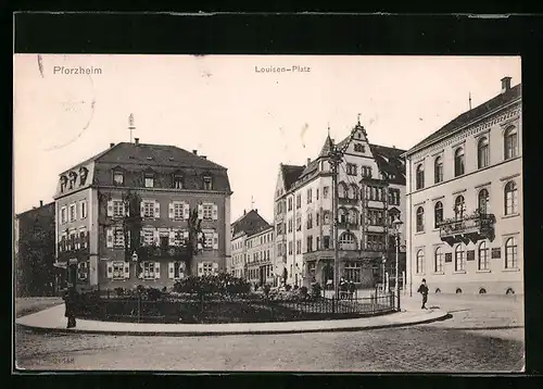 AK Pforzheim, Louisen-Platz