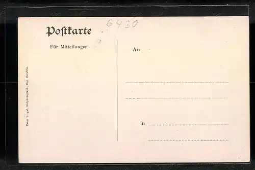 AK Bad Hersfeld, 33. Hauptversammlung des Hessischen Volksschullehrer-Vereins 1907, Lullusbad mit Logierhäusern