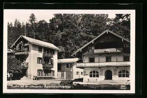 AK Ilsank bei Berchtesgaden /Bayerisches Hochland, Ortspartie mit Pension