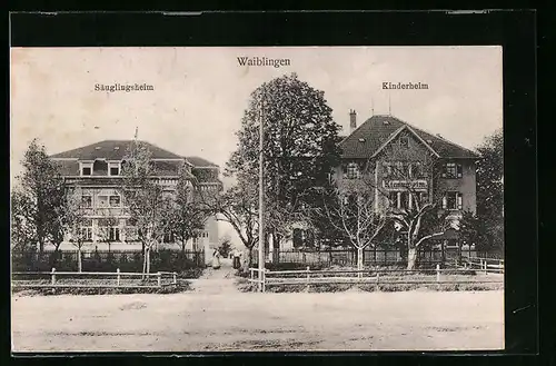 AK Waiblingen, Säuglingsheim und Kinderheim