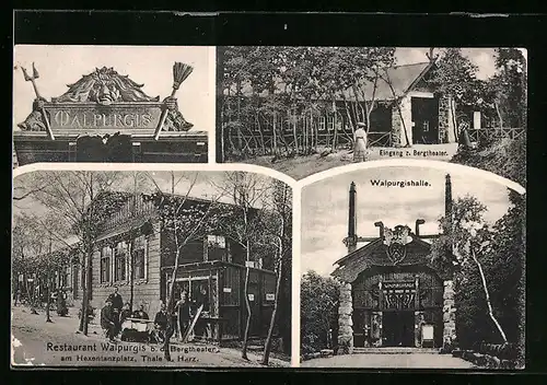 AK Thale a. Harz, Restaurant Walpurgis v. d. Bergtheater, Walpurgishalle