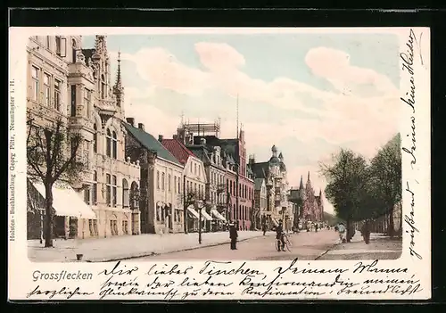 AK Neumünster, Strassenpartie am Grossflecken