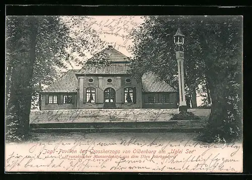 AK Eutin, Jagd-Pavillon des Grossherzogs von Oldenburg am Gasthaus zum Uglei am Ugleisee