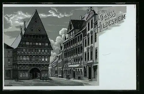 Lithographie Hildesheim, Am Knochenhauer Amtshaus