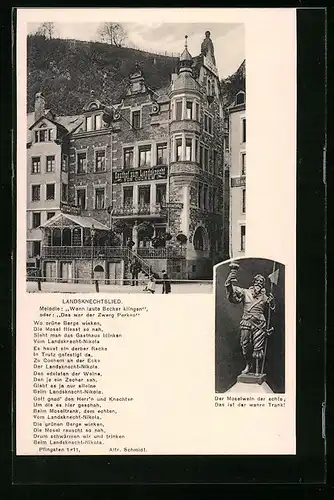 AK Cochem, Hotel zum Landsknecht, Besitzer: Paul Nicolay