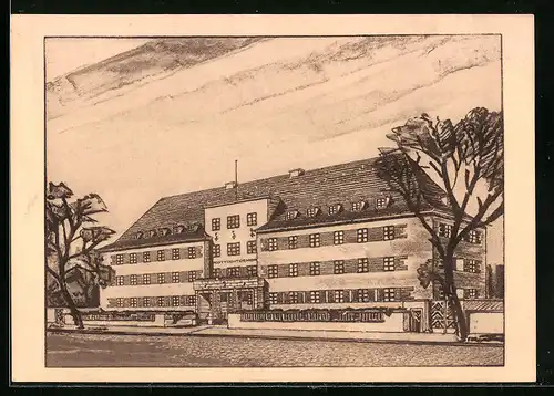 AK Naumburg /Saale, Posttöchterhort mit Strassenpartie