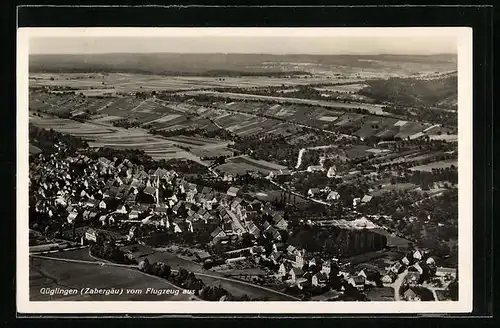 AK Güglingen i. Zabergäu, Fliegeraufnahme des Ortes