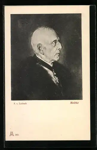 AK Porträt von Moltke mit Orden