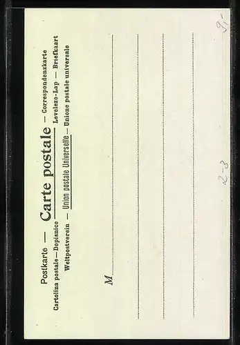 AK Briefträger in Serbien mit Menschen in Tracht