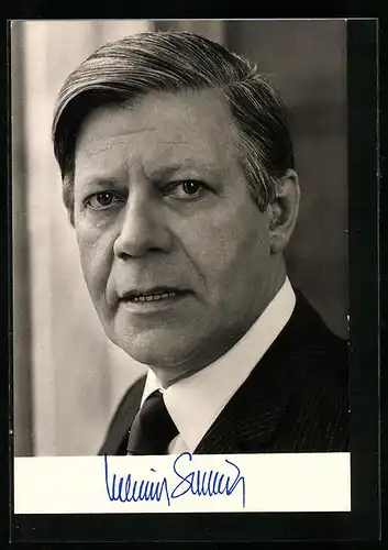 AK Portrait des Bundeskanzlers und stellvertr. SPD-Vorsitzenden Helmut Schmidt