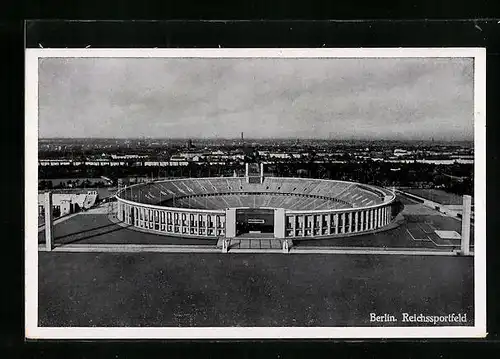 AK Berlin, Reichssportfeld aus der Vogelschau