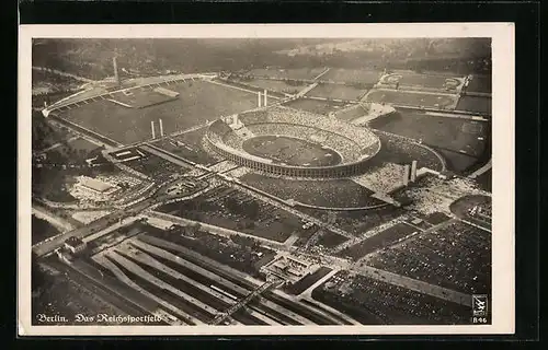 AK Berlin, Das Reichssportfeld, Fliegeraufnahme
