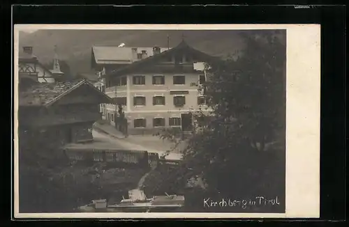 AK Kirchberg, Ortspartie mit Gasthaus