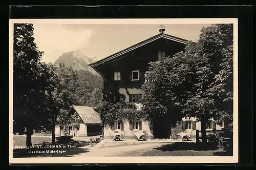 AK Gasteig b. St. Johann, Gasthaus Mitterjager