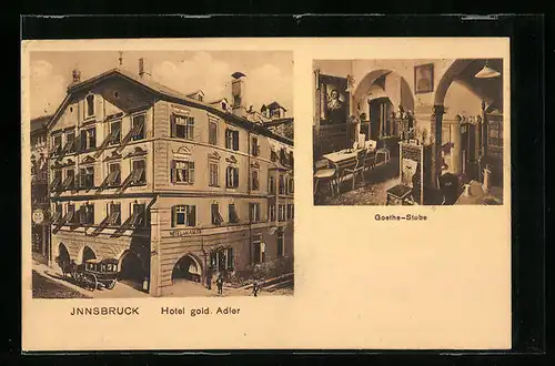 AK Innsbruck, Hotel goldener Adler, Goethe Stube