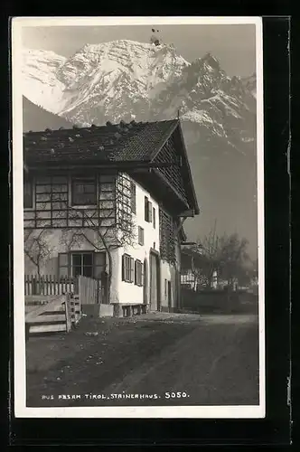 AK Absam, Stainerhaus mit Strassenpartie