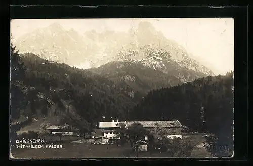 AK Kirchdorf, Gasthof Griesenaumit wildem Kaiser