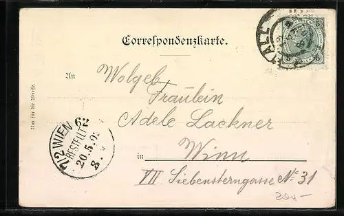 AK Absam, Ortsansicht mit Berglandschaft