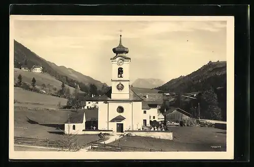 AK Landl i. Tirol, Kirche mit Friedhof