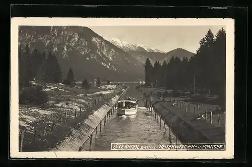 AK Heiterwang, Kanal zwischen Heiterwanger- und Plansee