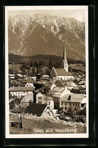 AK Imst, Teilansicht mit Kirche und Rauchberg