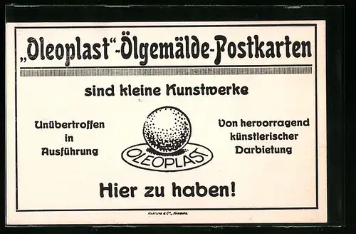 AK Oleoplast-Ölgemälde-Postkarten, Ansichtskartengeschichte