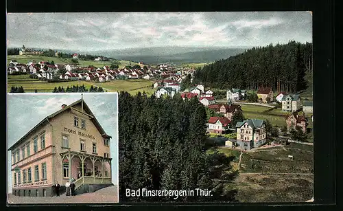 AK Bad Finsterbergen in Thür., Hotel Hainfels, Teilansicht