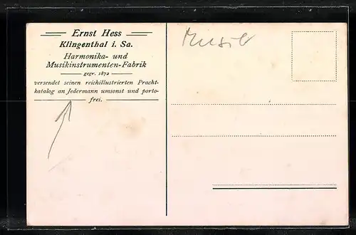 AK Klingenthal /Sa., Ernst Hess`sches Etablissement mit Nachbargebäude und Strasse