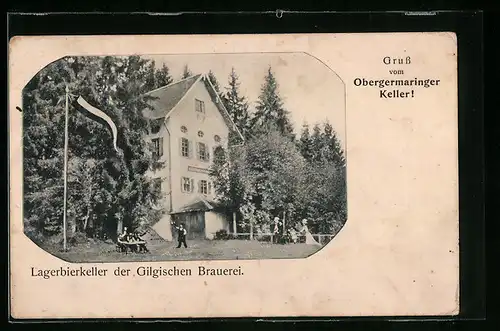 AK Germaringen, Gasthaus Obergermaringer Keller, Lagerbierkeller der Gilgischen Brauerei