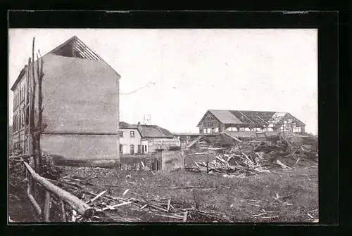 AK Chemnitz, Sturm-Katastrophe 1916, Beschädigte Häuser