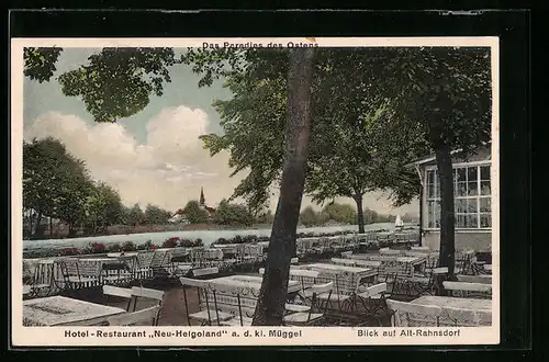 AK Rahnsdorf b. Berlin, Hotel-Restaurant Neu-Helgoland a. d. kl. Müggel