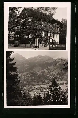 AK Bayrischzell, Gasthaus und Gesamtansicht aus weiter Ferne