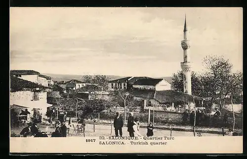 Künstler-AK Salonica, Turkish quarter