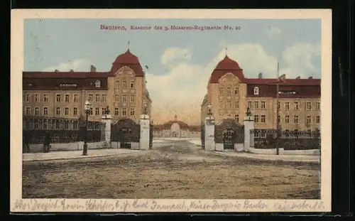 AK Bautzen, Kaserne des dritten Husaren-Regiments