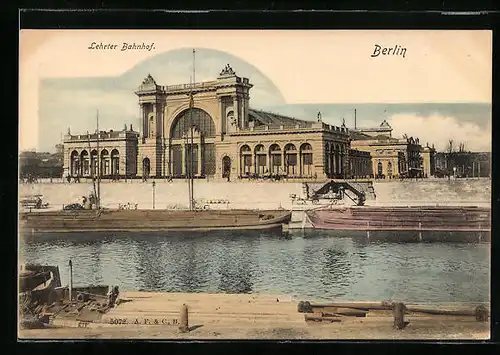 AK Berlin, Lehrter Bahnhof vom anderen Spreeufer