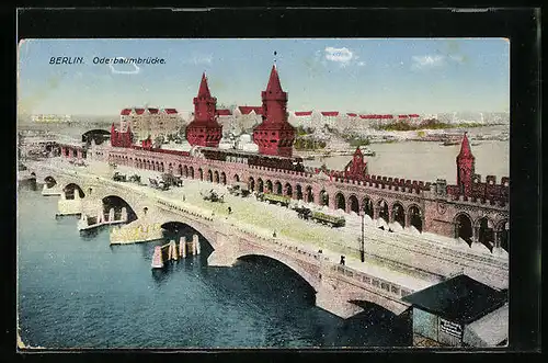 AK Berlin, Spreepartie mit Oberbaumbrücke