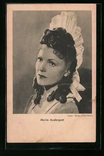 AK Schauspielerin Maria Andergast mit Hut