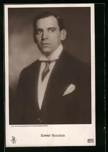 AK Schauspieler Ernst Reicher mit Krawatte