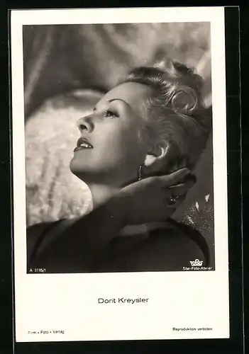 AK Schauspielerin Dorit Kreysler mit Abendfrisur