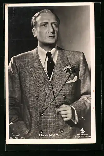 AK Schauspieler Hans Albers im Anzug