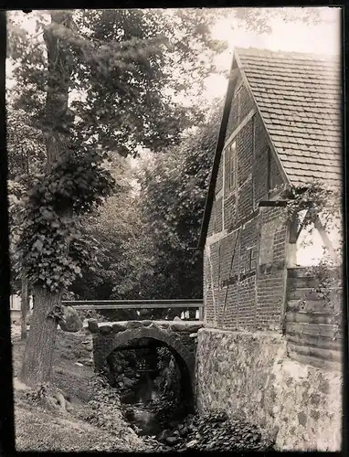 Fotografie unbekannter Fotograf, Ansicht Loitz, Partie an der Stadtmauer
