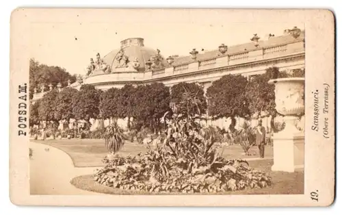 Fotografie unbekannter Fotograf, Ansicht Potsdam, obere Terrasse im Schloss Sanssouci