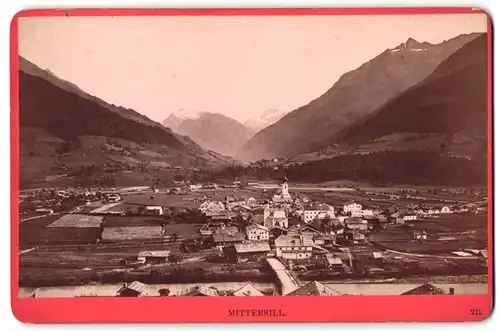 Fotografie Würthle & Spinnhirn, Salzburg, Ansicht Mittersill, Blick auf die Stadt mit den Alpen