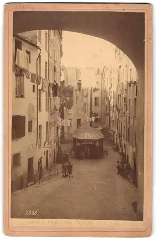 Fotografie Alfred Noack, Genova, Ansicht Genova, Piazza dei Traogoli di S. Brigida