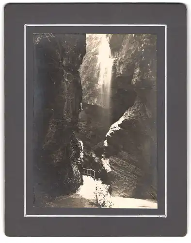 Fotografie unbekannter Fotograf, Ansicht Garmisch, Blick in den Partnachklamm, 1914