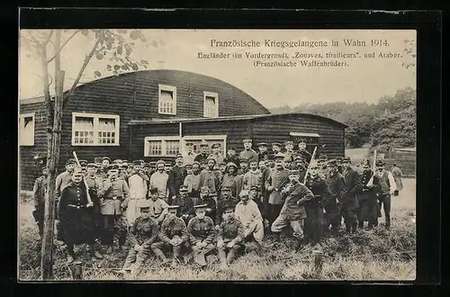 AK Wahn, Englische und französische Kriegsgefangene 1914